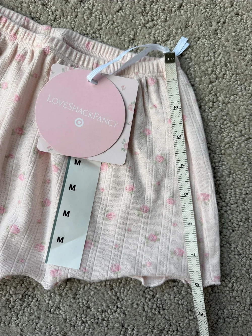 LOVESHACKFANCY Cottagecore T-Shirt & Short Set Pink Bundle Girls Lounge Med NWT